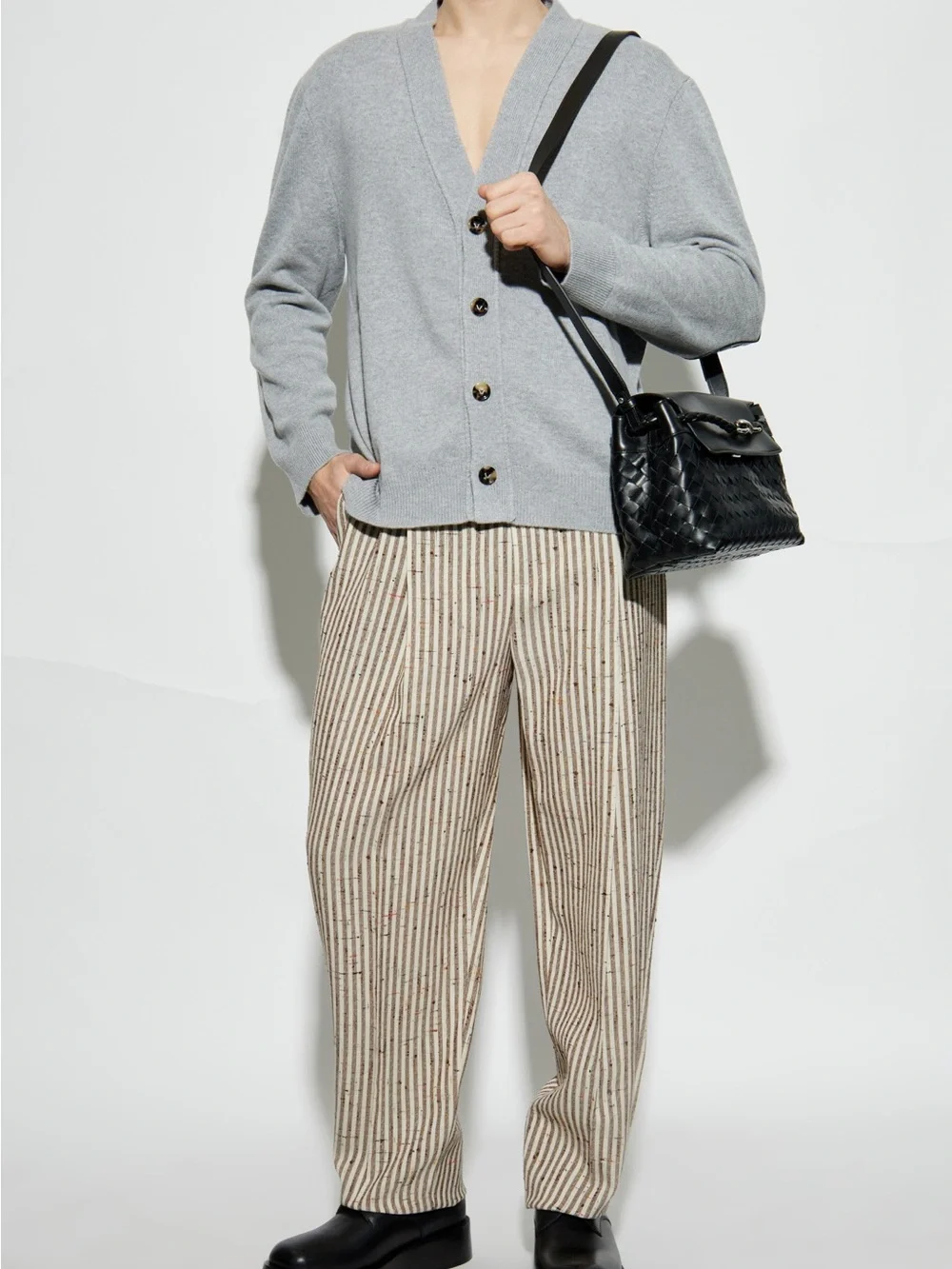 Bottega Veneta knotted viscose and silk trousers